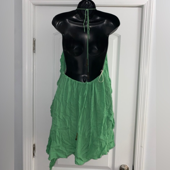 Free People Sunlit Green Backless Halter Dress - Picture 6 of 11